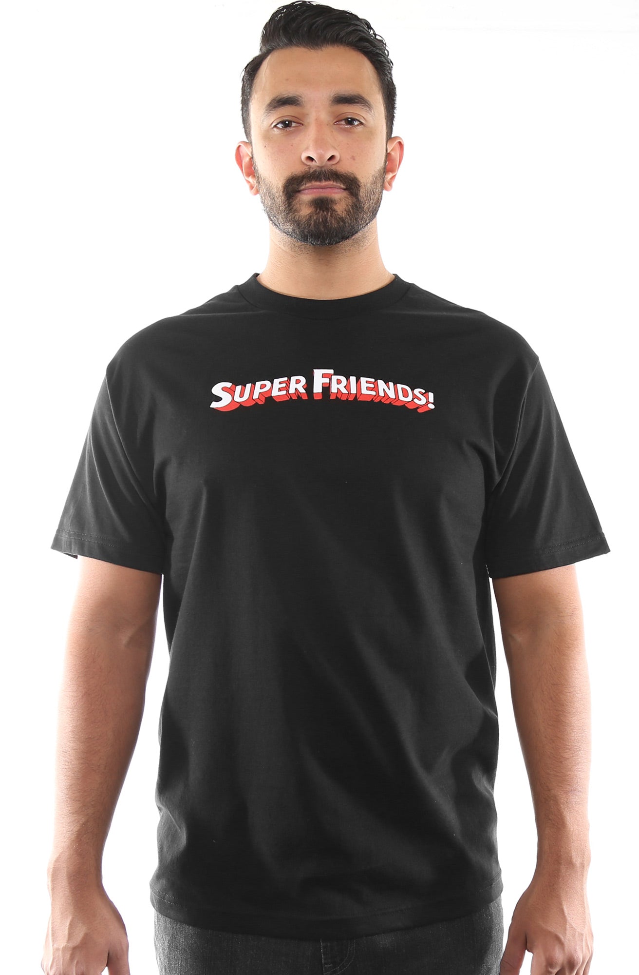 Super Friends x Adapt :: Super Friends (Men's Black Tee)